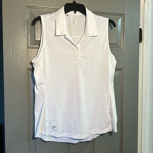 White Adidas Golf Tank